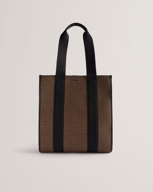 MALLICK-Bags-Check Fabric Tote Bag- Ted Baker Romania
